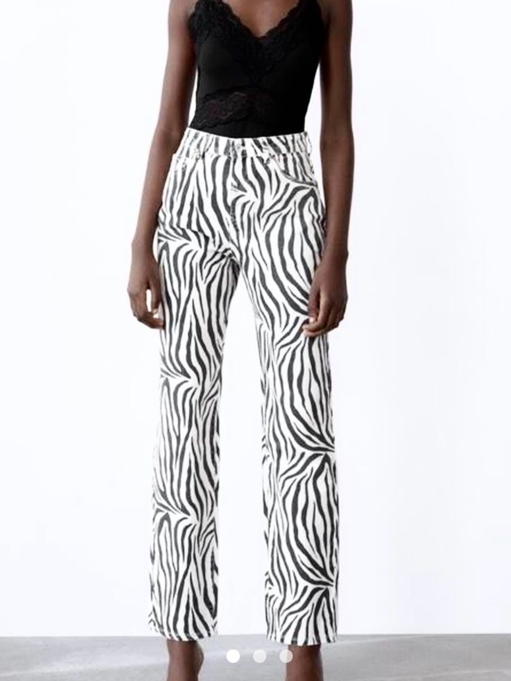 ZARA ZEBRA PRINT JEANS